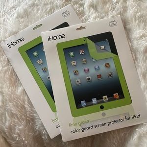 Two Lime Green Screen Protectors for iPad
